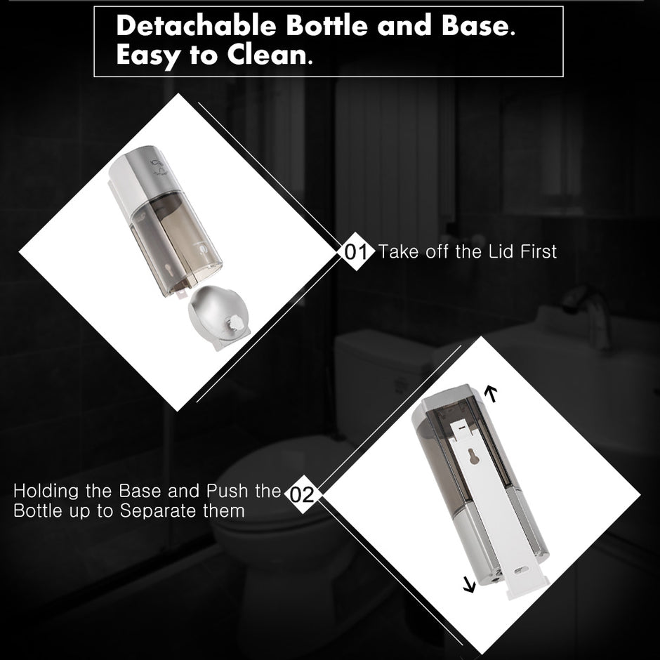 Wall-Mounted Automatic Soap Dispenser - 650ml Touchless Infrared Sensor IPX5 Waterproof