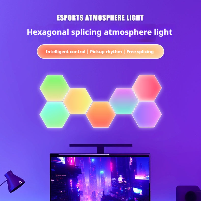 Modular RGB Wall Light Panels - App Controlled Gaming Atmosphere Lighting