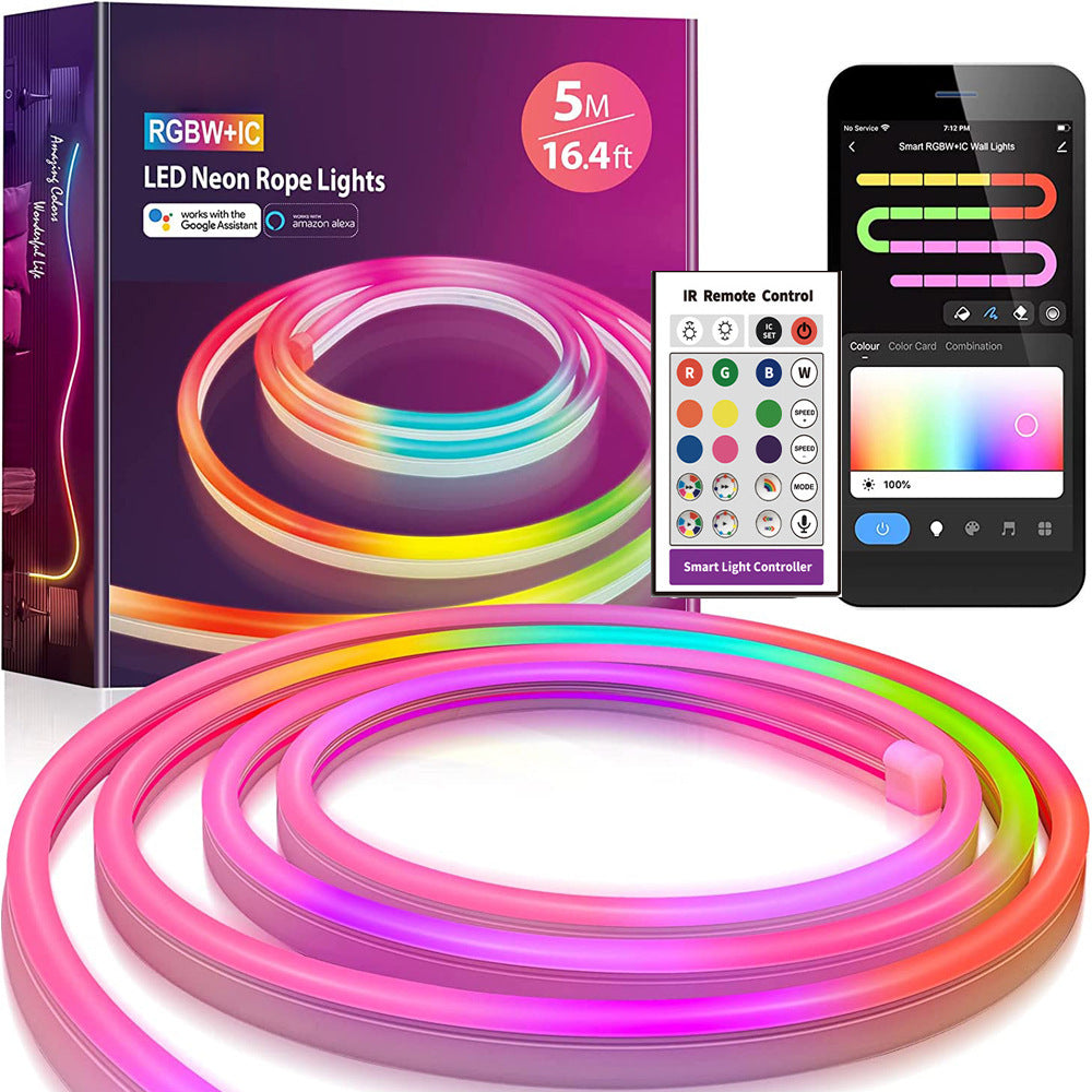 Smart LED Neon Strip Light - APP Control RGB Color Changing Flexible Lighting