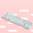 87-Key RGB Mechanical Gaming Keyboard - Green Switch TKL with Metal Panel