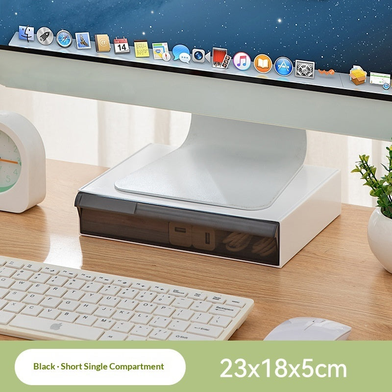 Desktop Monitor Riser with Drawers - Multi-Tier Storage Organizer