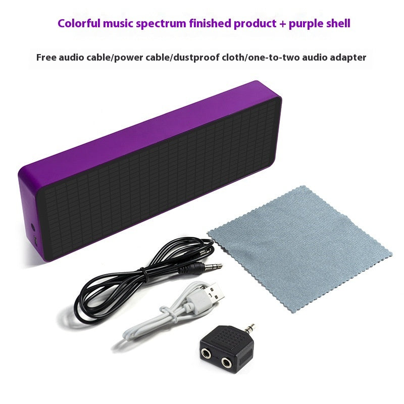 RGB Music Spectrum Clock - LED Audio Visualizer with Digital Display