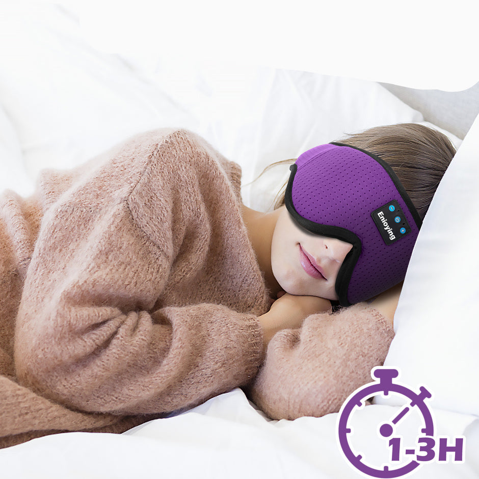 3D Bluetooth Sleep Mask - Wireless Music & Calls with 14Hr Battery