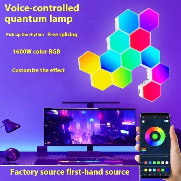 Modular RGB Wall Light Panels - App Controlled Gaming Atmosphere Lighting
