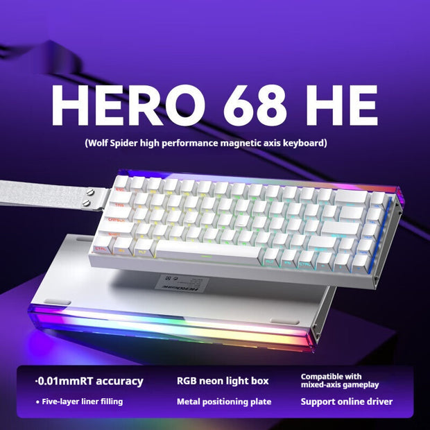Magnetic Switch Gaming Keyboard - RGB Wired Mechanical Keyboard with Premium Keycaps