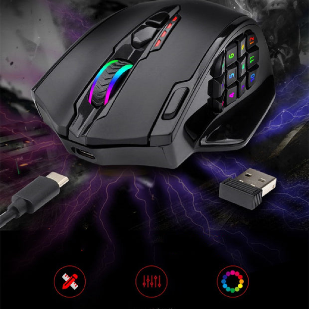 Wireless Rechargeable Gaming Mouse - 2.4GHz Laser Sensor Esports Mouse