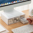Desktop Monitor Riser with Drawers - Multi-Tier Storage Organizer