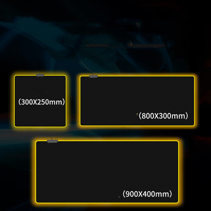 RGB LED Gaming Mouse Pad - Oversized Luminous Desk Mat with Multiple Lighting Colors
