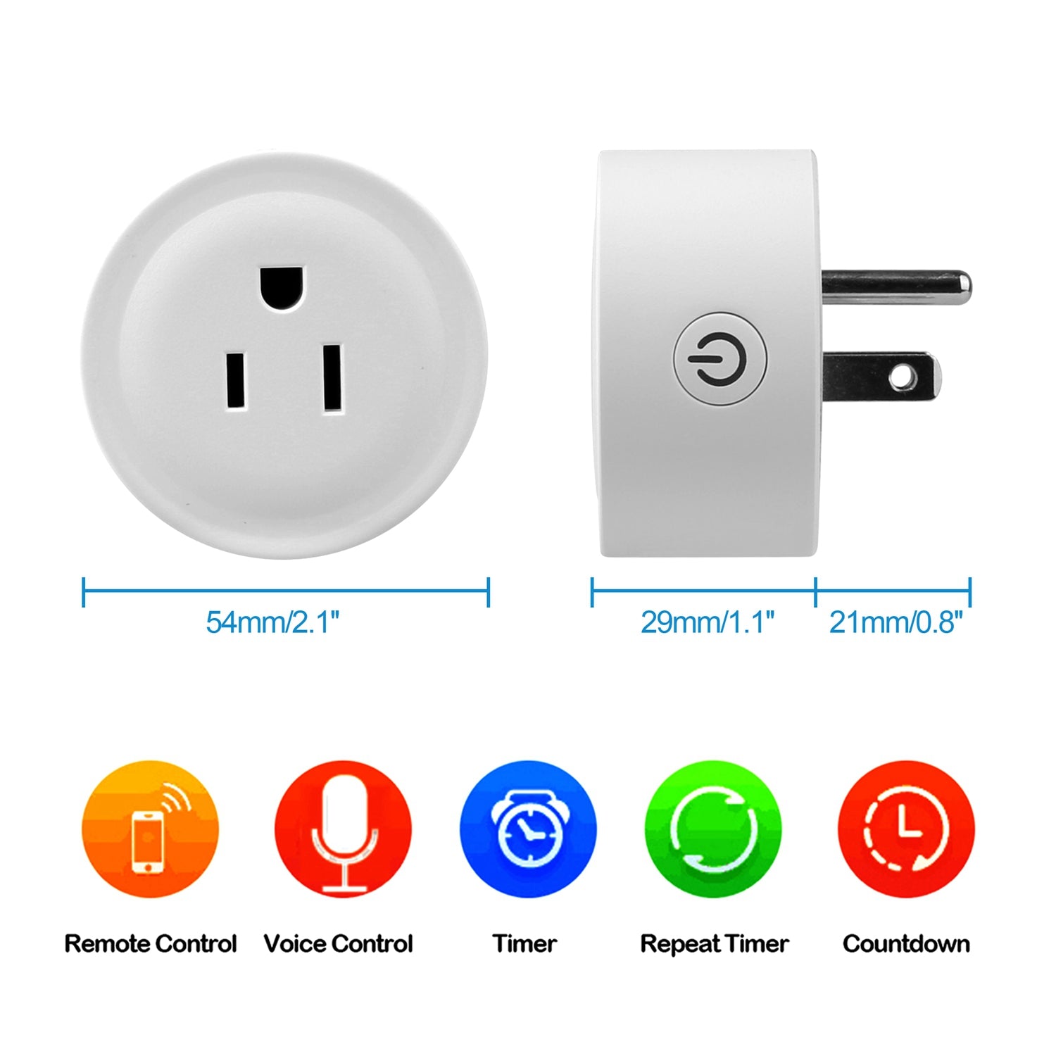 WiFi Smart Plug - Voice Control Outlet with Alexa & Google Home | APP Remote Timer Socket