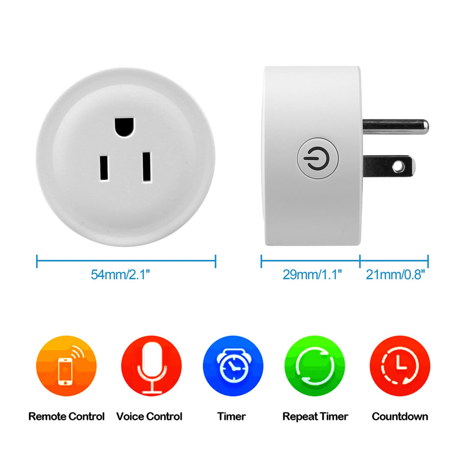 WiFi Smart Plug - Voice Control Outlet with Alexa & Google Home | APP Remote Timer Socket