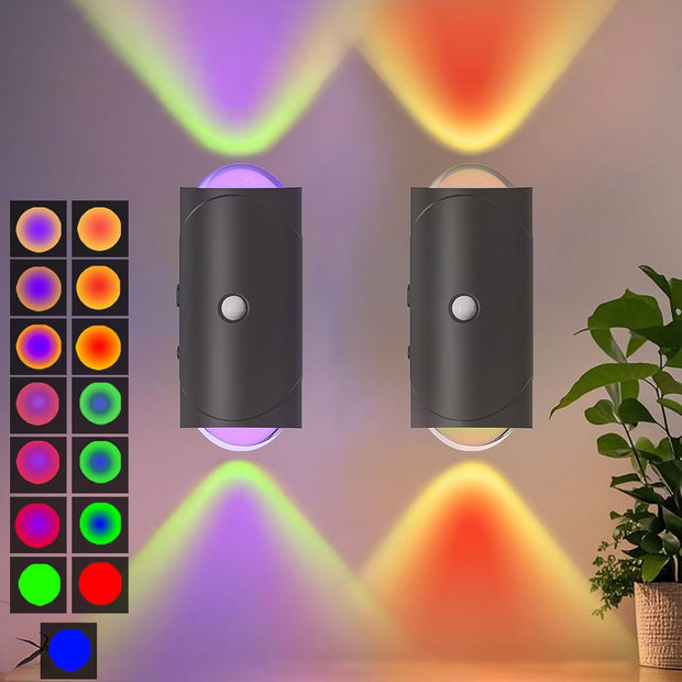 Motion Sensor Night Lights 4-Pack - Rechargeable LED with 7 Colors | Magnetic Cabinet & Wall Lights