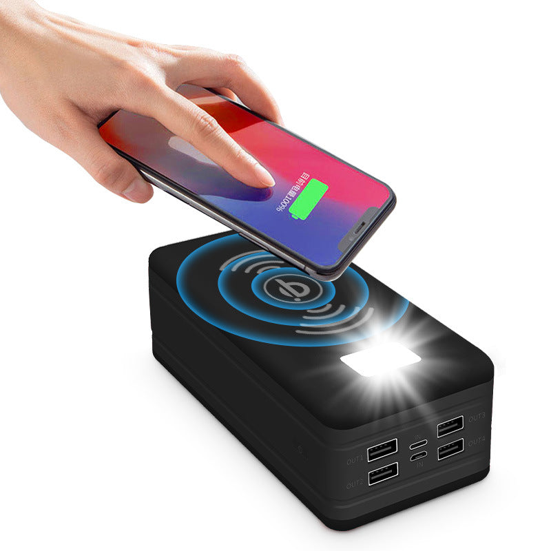 Solar Wireless Power Bank - High Capacity Portable Charger with Solar Panel