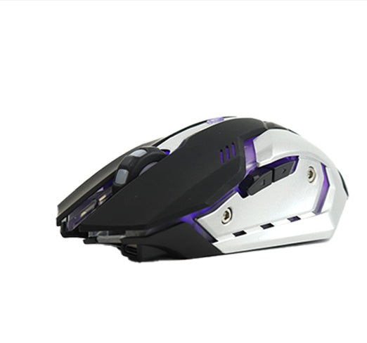 Wireless Silent Gaming Mouse - Rechargeable Ergonomic 6-Button Mouse