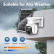 Cellular Security Camera - 4G LTE Solar Powered 2K Outdoor Camera | No WiFi Needed with SIM Card
