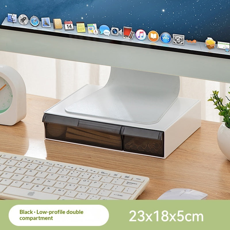 Desktop Monitor Riser with Drawers - Multi-Tier Storage Organizer