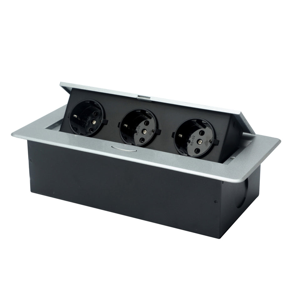 Pop-Up Desktop Power Socket - Hidden Embedded Outlet with USB Ports
