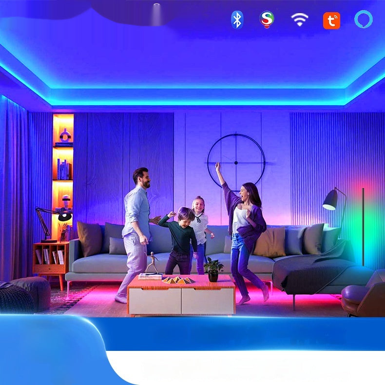 RGB Gaming Floor Lamp - Corner Atmosphere Light with Sound Reactive
