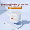 30W GaN Retractable Fast Charger - Compact USB-C Travel Adapter
