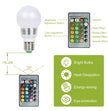 RGB LED Color Changing Bulb E27 - 16 Colors with Remote Control | Dimmable 3W Mood Light