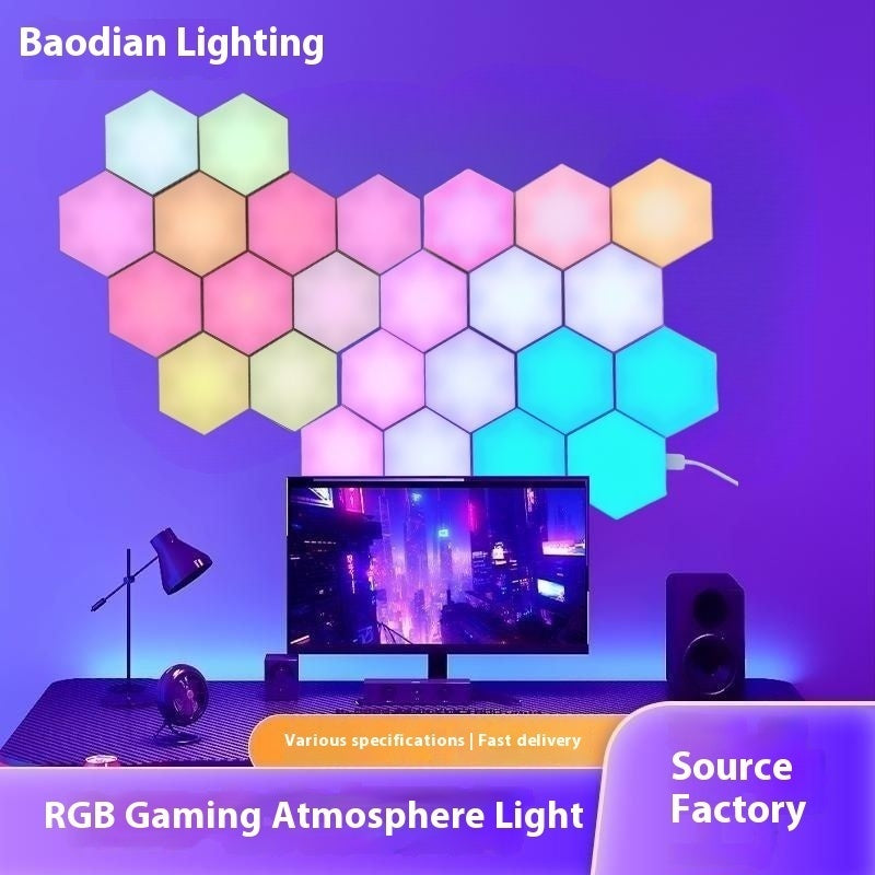 Modular RGB Wall Light Panels - App Controlled Gaming Atmosphere Lighting