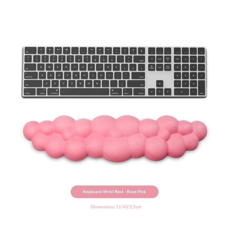 Cloud Wrist Rest Mouse Pad - Ergonomic Keyboard Support Cushion
