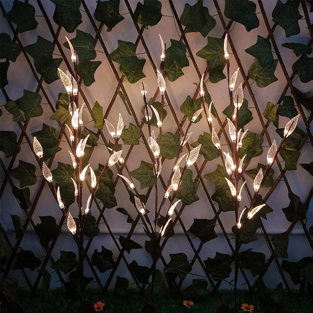 Solar Leaf Lawn LED String Lights - Waterproof Outdoor Decor