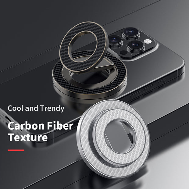 360° Rotating Magnetic Car Phone Holder - Foldable Ring Stand