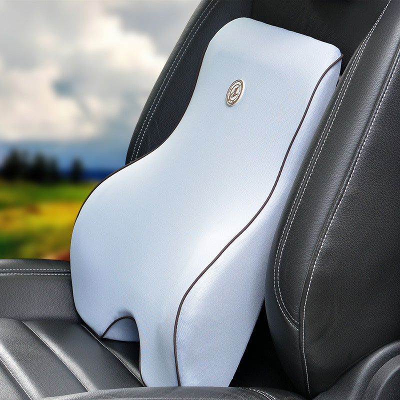 Memory Foam Lumbar Support Set - Headrest & Back Cushion Combo