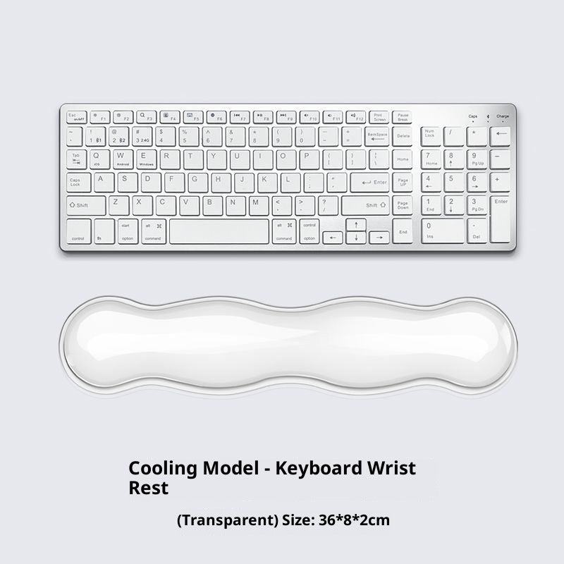 Silicone Keyboard Wrist Rest - Cool Touch Ergonomic Support Pad