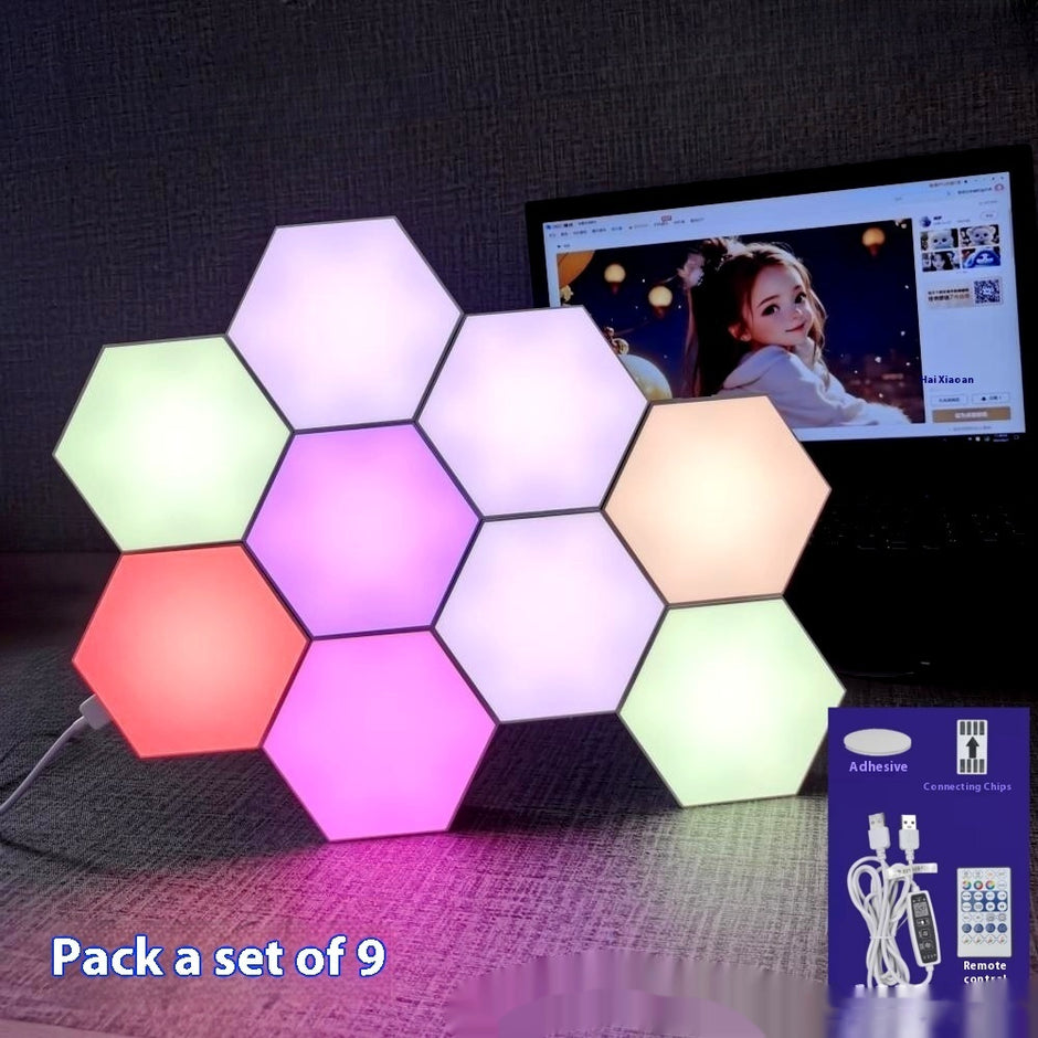Modular RGB Wall Light Panels - App Controlled Gaming Atmosphere Lighting