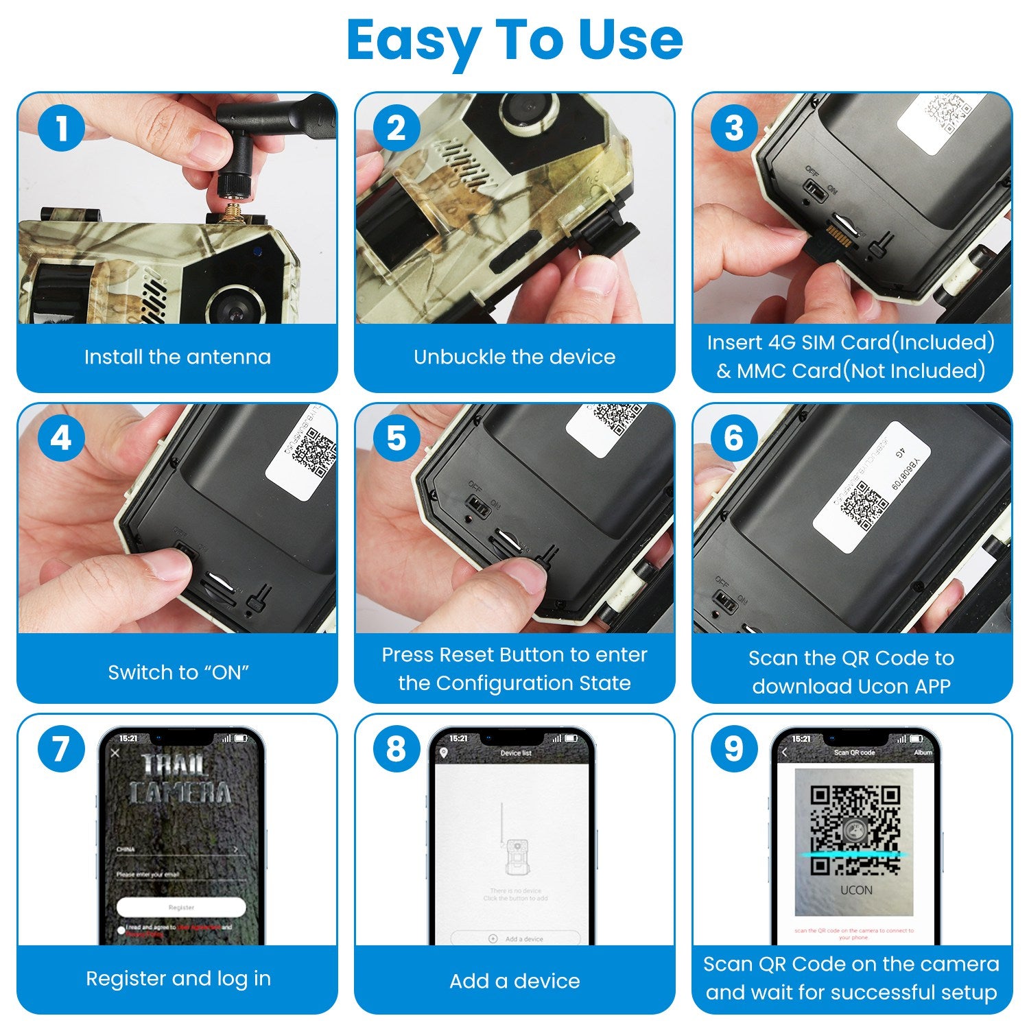 4G Solar Trail Camera - 4K 30FPS Wildlife Camera | No WiFi Needed with SIM Card & App Control