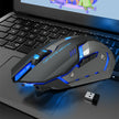 Wireless Silent Gaming Mouse - Rechargeable Ergonomic 6-Button Mouse