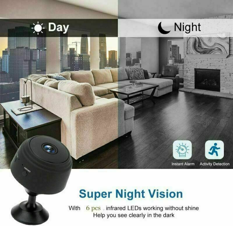 Mini Hidden Spy Camera - 1080P HD WiFi Security Camera with Night Vision | Wireless Nanny Cam