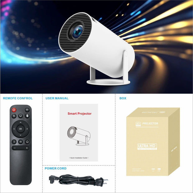 HY300 Pro Projector - Portable Home Theater Entertainment System