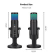 RGB USB Condenser Microphone - Gaming & Streaming Mic with LED