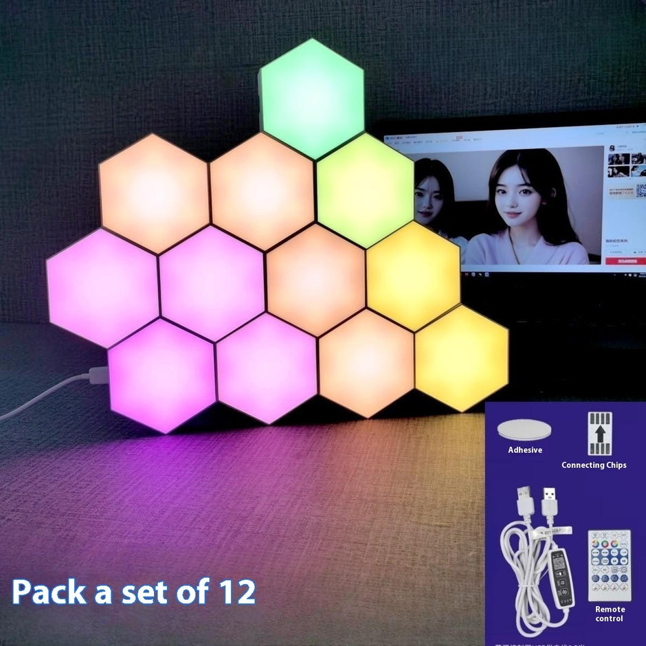 Modular RGB Wall Light Panels - App Controlled Gaming Atmosphere Lighting