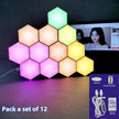 Modular RGB Wall Light Panels - App Controlled Gaming Atmosphere Lighting