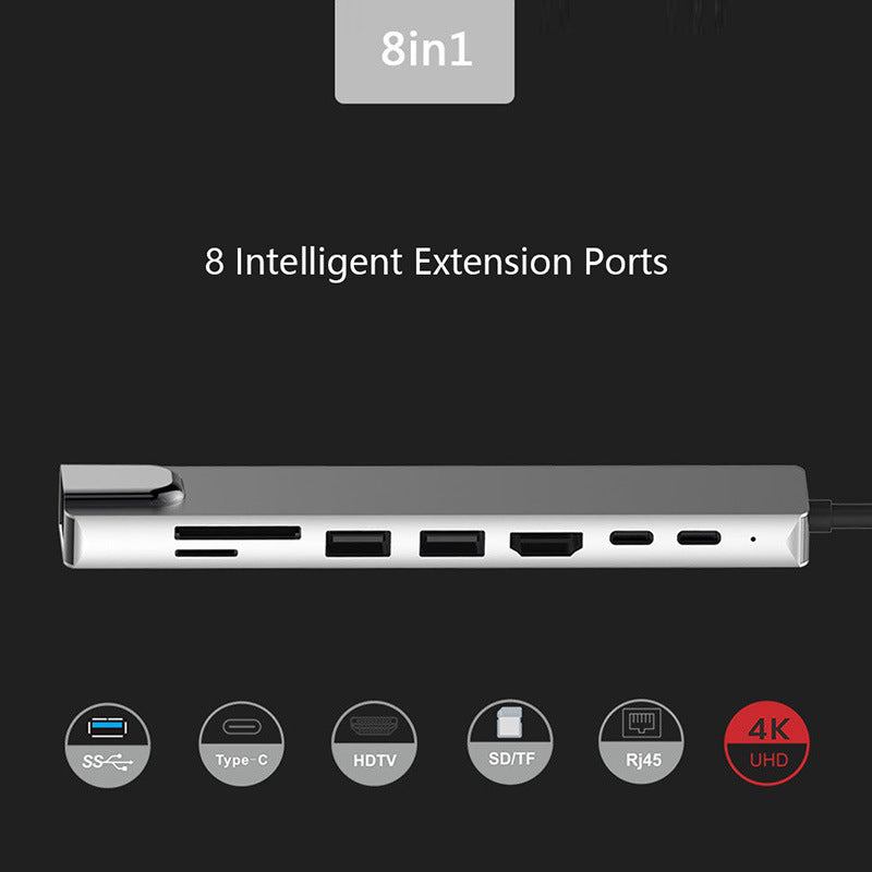USB-C Docking Station - Multi-Port Hub Adapter for Laptop