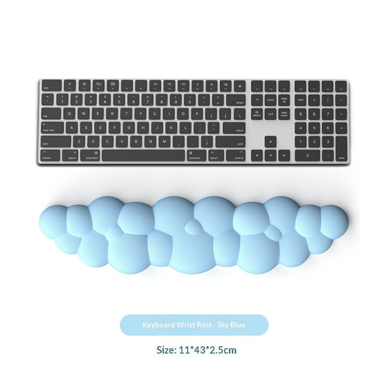 Cloud Wrist Rest Mouse Pad - Ergonomic Keyboard Support Cushion