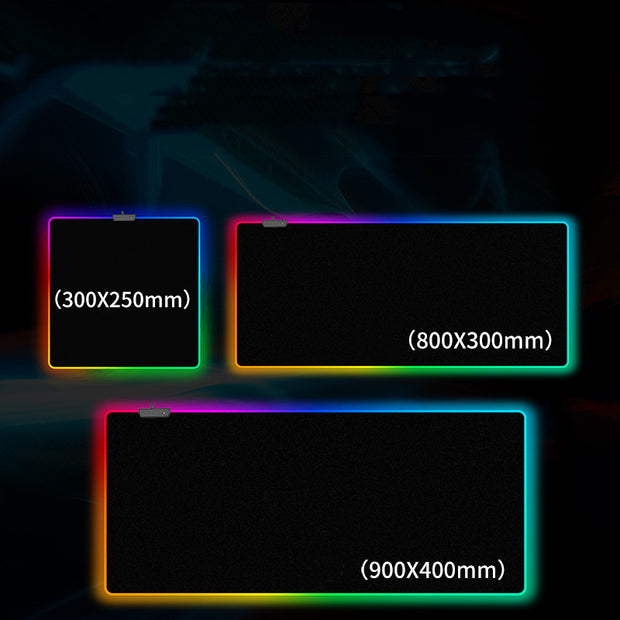 RGB LED Gaming Mouse Pad - Oversized Luminous Desk Mat with Multiple Lighting Colors