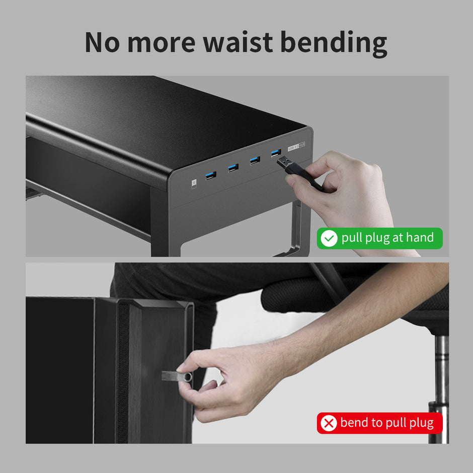 Monitor Stand with USB Hub - Multifunctional Desk Organizer Riser