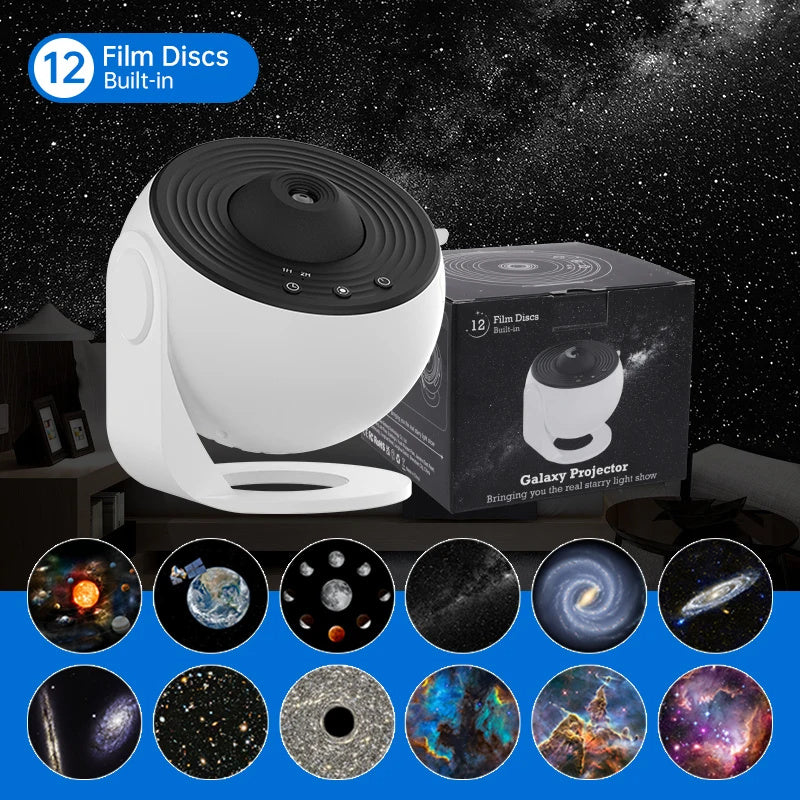 12-in-1 Planetarium Projector - Galaxy Star Night Light for Kids