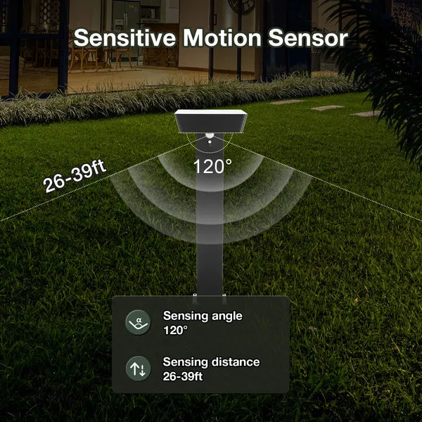 Solar Pathway Lights - LED Landscape Path Lights with Motion Sensor | Dusk to Dawn Outdoor Lighting