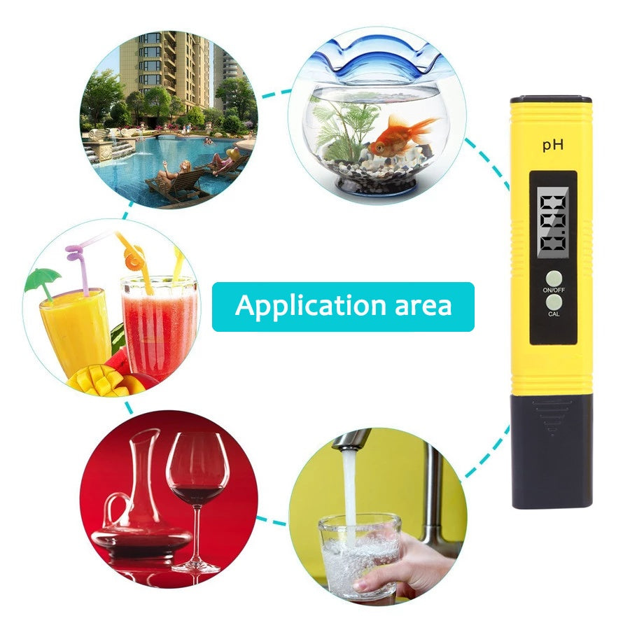 Digital pH Meter 0.01 High Precision Water Quality Tester with Calibration Powder