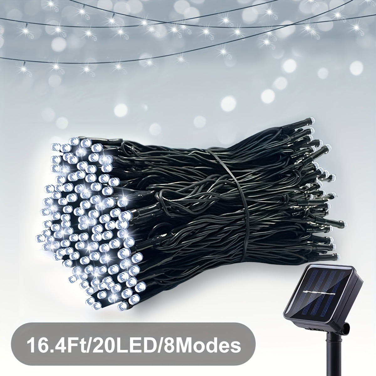 Solar LED String Lights - Outdoor Waterproof Decorative Lighting