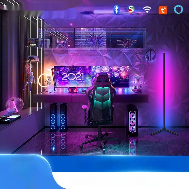 RGB Gaming Floor Lamp - Corner Atmosphere Light with Sound Reactive