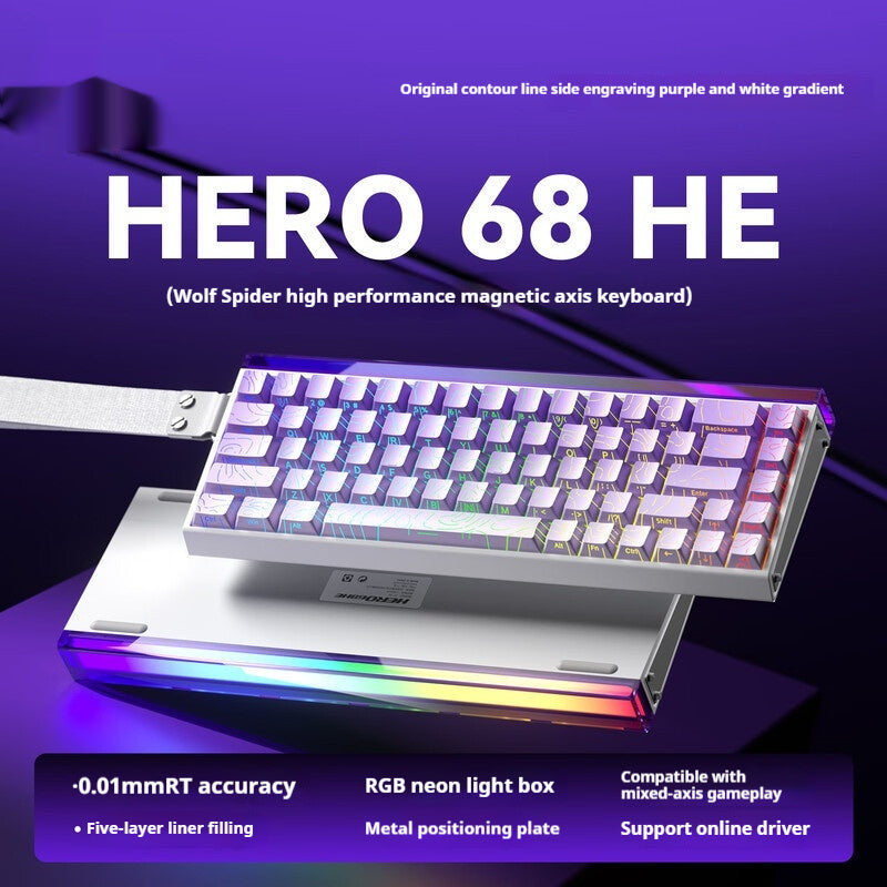 Magnetic Switch Gaming Keyboard - RGB Wired Mechanical Keyboard with Premium Keycaps