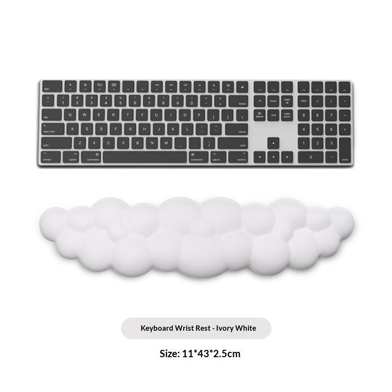 Cloud Wrist Rest Mouse Pad - Ergonomic Keyboard Support Cushion