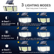 348 LED Solar Motion Sensor Lights Outdoor - 2500LM Waterproof Security Light with Remote | 3 Heads