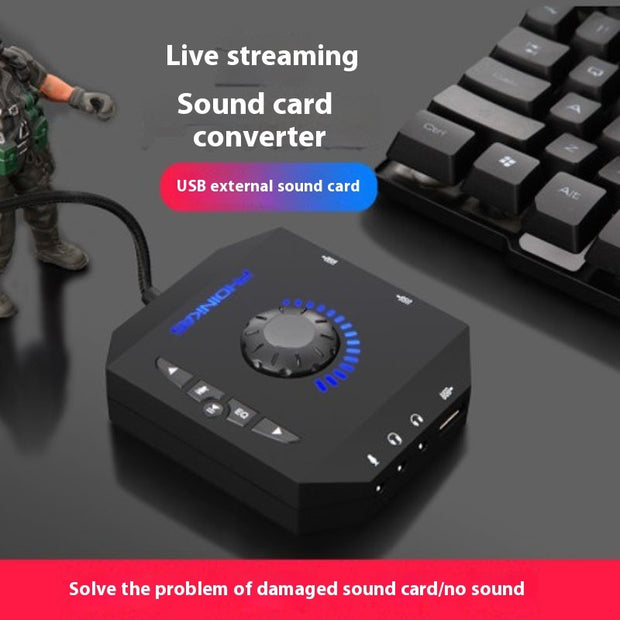 USB External Sound Card - 3.5mm Audio Adapter for PC, Laptop & PS4